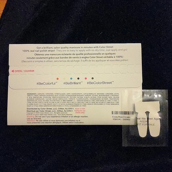 Costa Rica Escape + Teal We Meet Again Color Street Nail Polish Strips Manicure - Picture 12 of 12